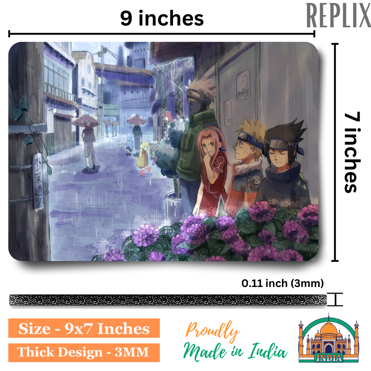 Replix Anime Mouse Pad (9 inch x 7 inch) - Naruto 2 Printed Mousepad Mousepad