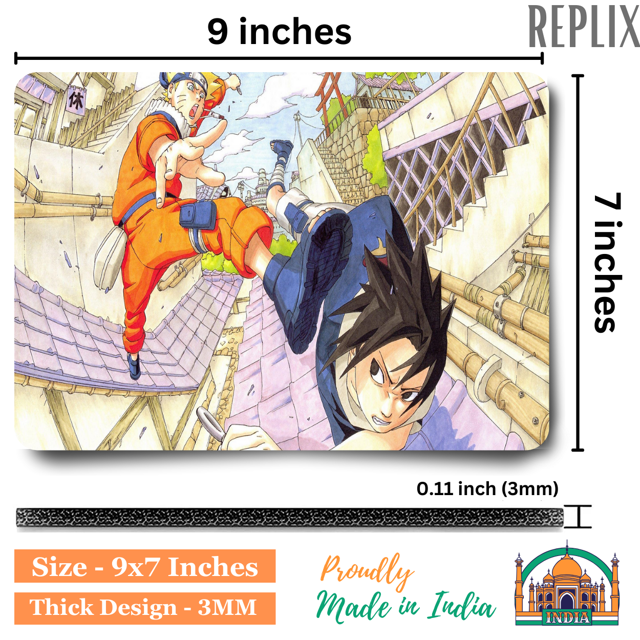 Replix Anime Mouse Pad (9 inch x 7 inch) - Naruto 10 Printed Mousepad Mousepad