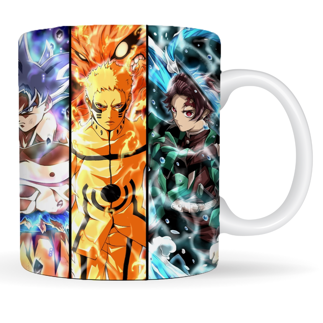 Replix Naruto Anime Printed Coffee Mug, White Ceramic Milk Mug Anime Printed, 350 ml for Gifting and Present (Mix)