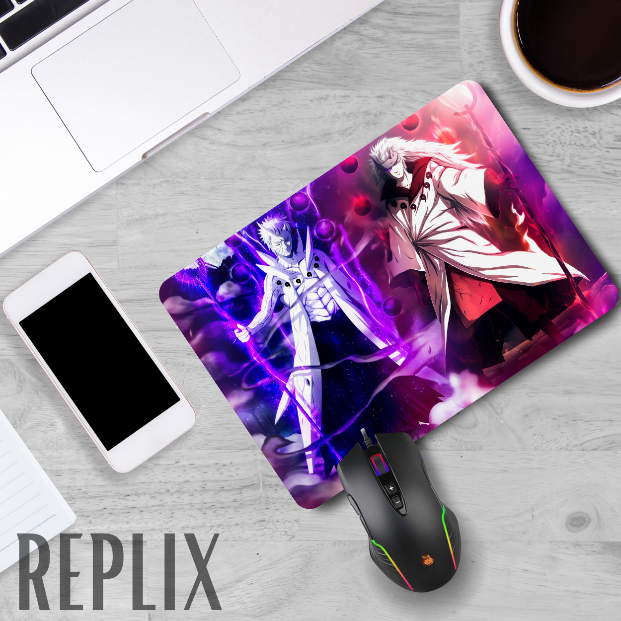 Replix Anime Mouse Pad (9 inch x 7 inch) - Madara Obito Printed Mousepad Mousepad