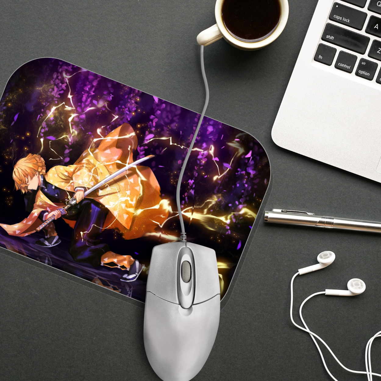 Replix Anime Mouse Pad (9 inch x 7 inch) - Zenitsu Printed Mousepad Mousepad
