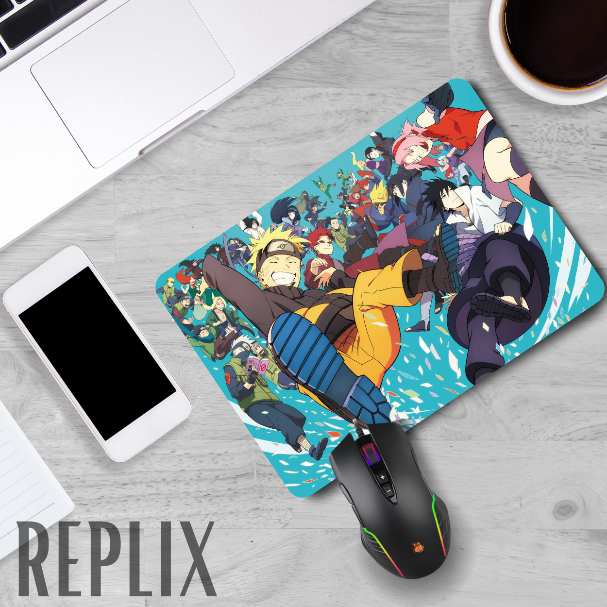 Replix Anime Mouse Pad (9 inch x 7 inch) - Naruto 3 Printed Mousepad Mousepad