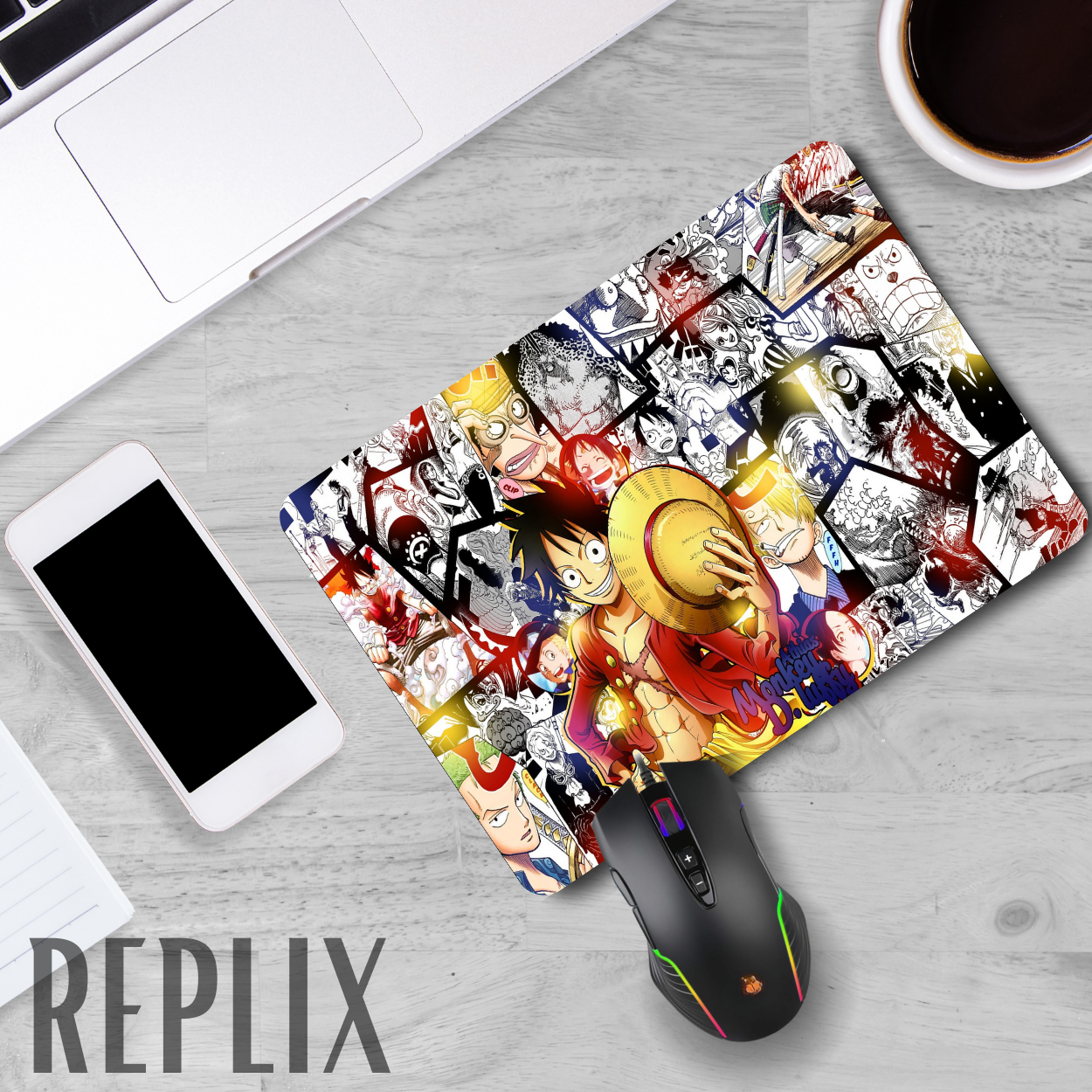 Replix Anime Mouse Pad (9 inch x 7 inch) - Luffy 1 Printed Mousepad