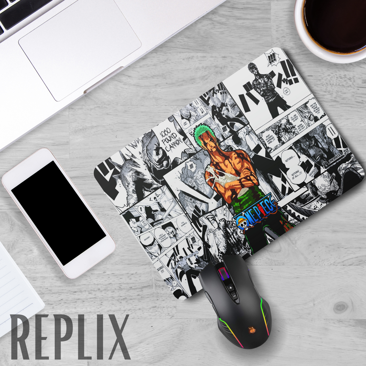 Replix Anime Mouse Pad (9 inch x 7 inch) - Zoro Printed Mousepad Mousepad