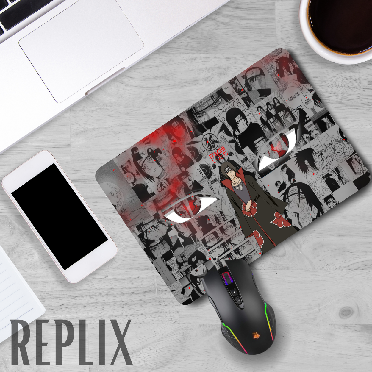 Replix Anime Mouse Pad (9 inch x 7 inch) - Itachi 5 Printed Mousepad Mousepad