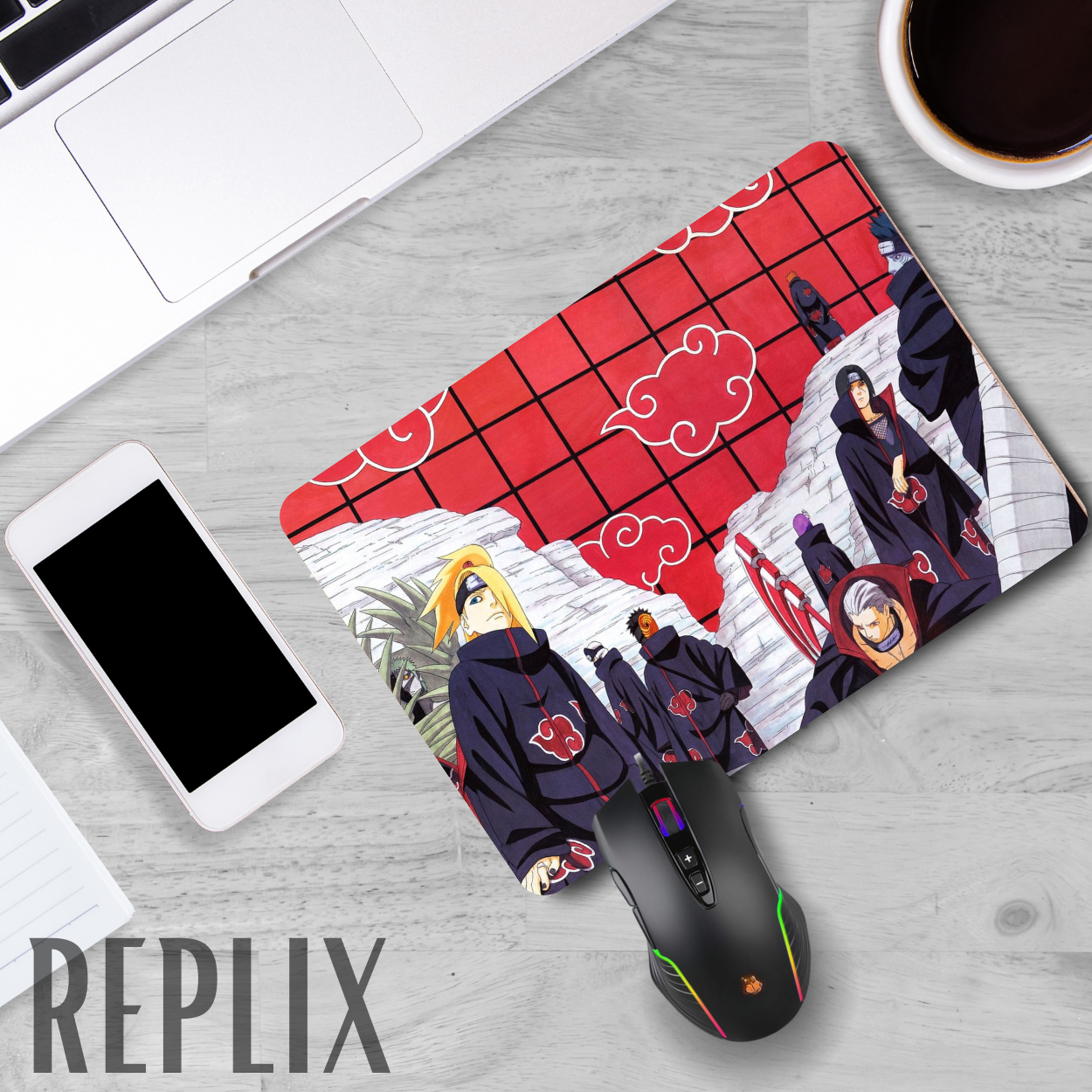 Replix Anime Mouse Pad (9 inch x 7 inch) - Akatsuki 4 Printed Mousepad Mousepad