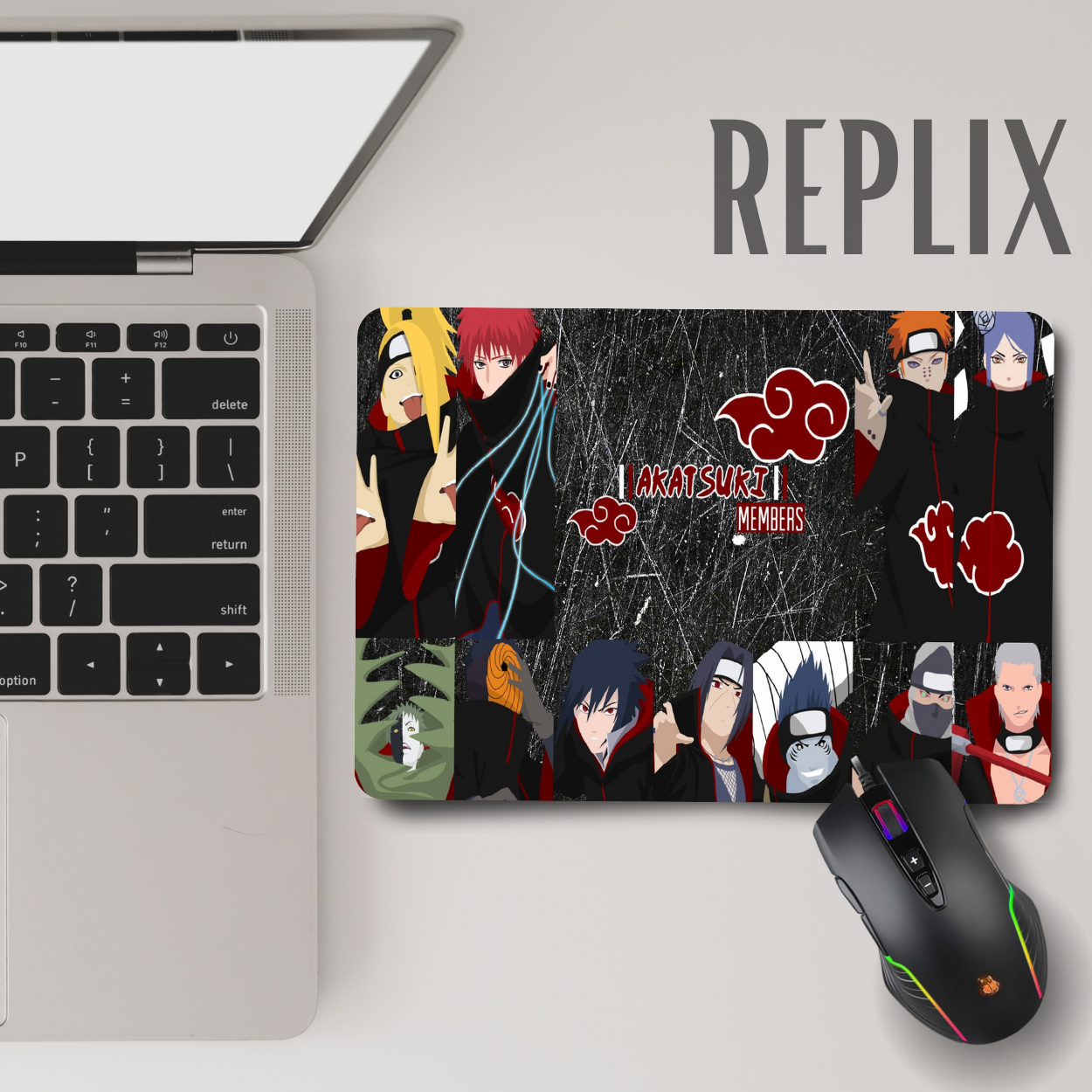 Replix Anime Mouse Pad (9 inch x 7 inch) - Akatsuki Team Printed Mousepad Mousepad