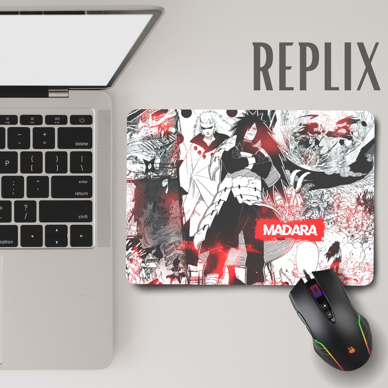 Replix Anime Mouse Pad (9 inch x 7 inch) - Naruto Madara A Printed Mousepad Mousepad
