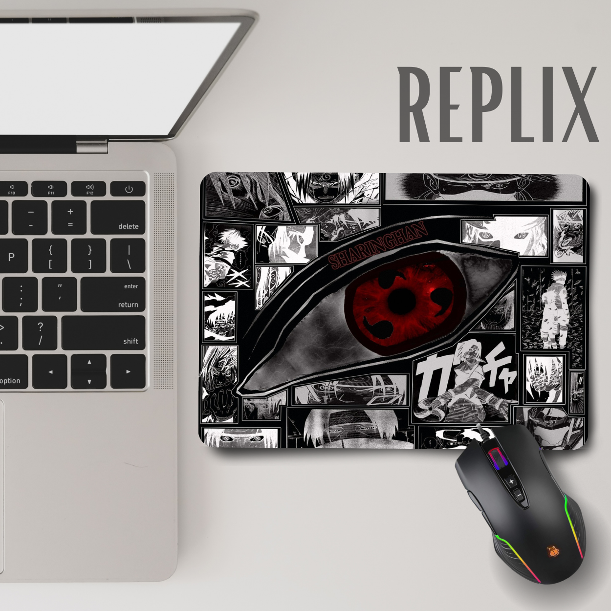 Replix Anime Mouse Pad (9 inch x 7 inch) - Sharingan Printed Mousepad Mousepad