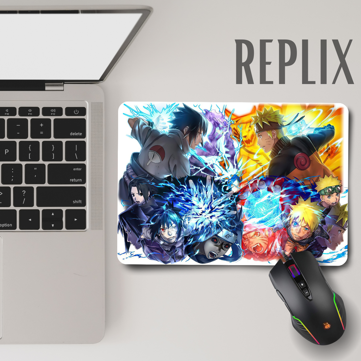 Replix Anime Mouse Pad (9 inch x 7 inch) - Naruto Sasuke Printed Mousepad Mousepad