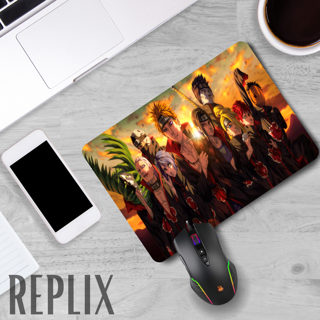Replix Anime Mouse Pad (9 inch x 7 inch) - Akatsuki 6 Printed Mousepad Mousepad