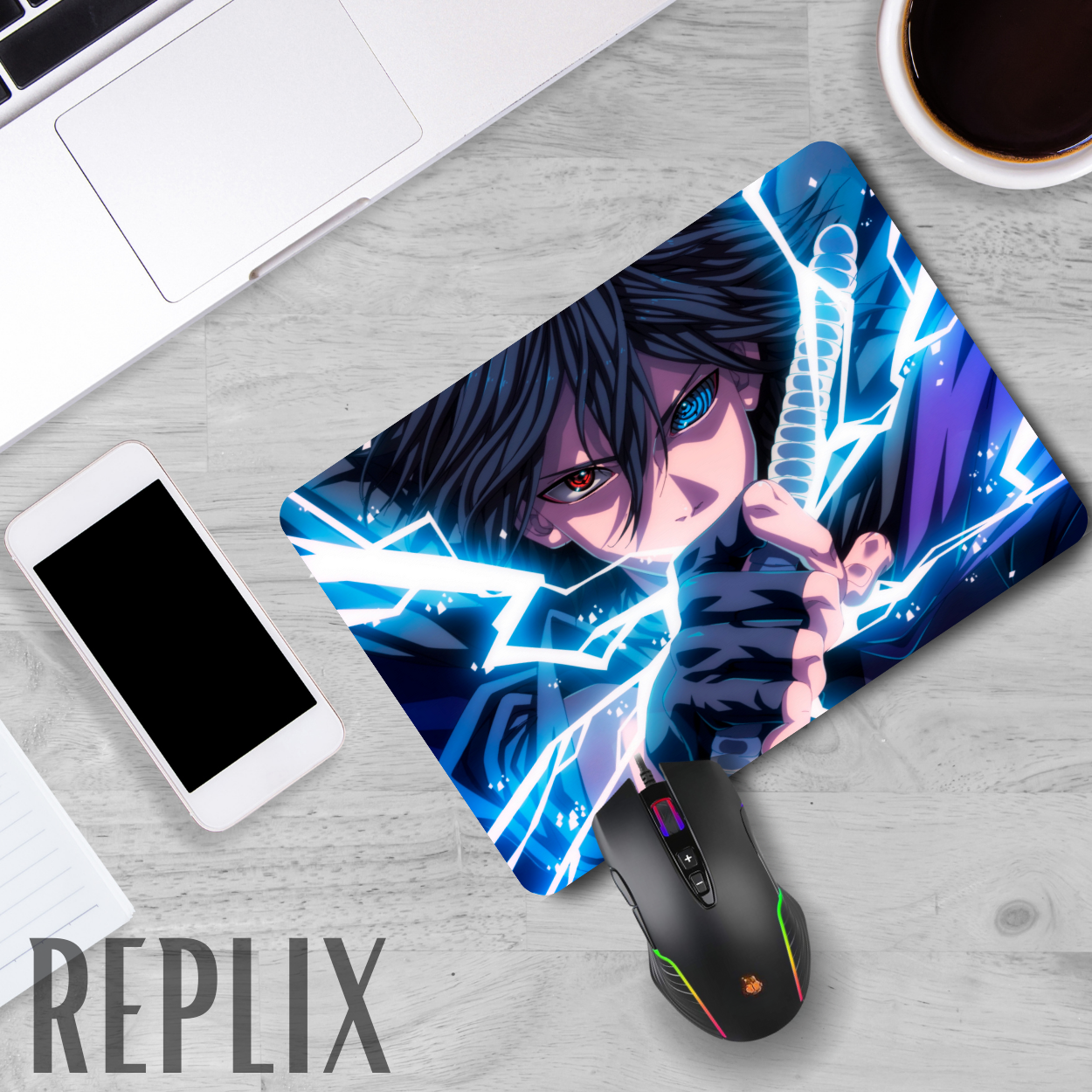 Replix Anime Mouse Pad (9 inch x 7 inch) - Sasuke 3 Printed Mousepad Mousepad