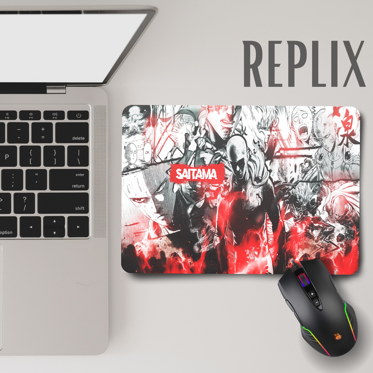 Replix Anime Mouse Pad (9 inch x 7 inch) - Sitama Printed Mousepad