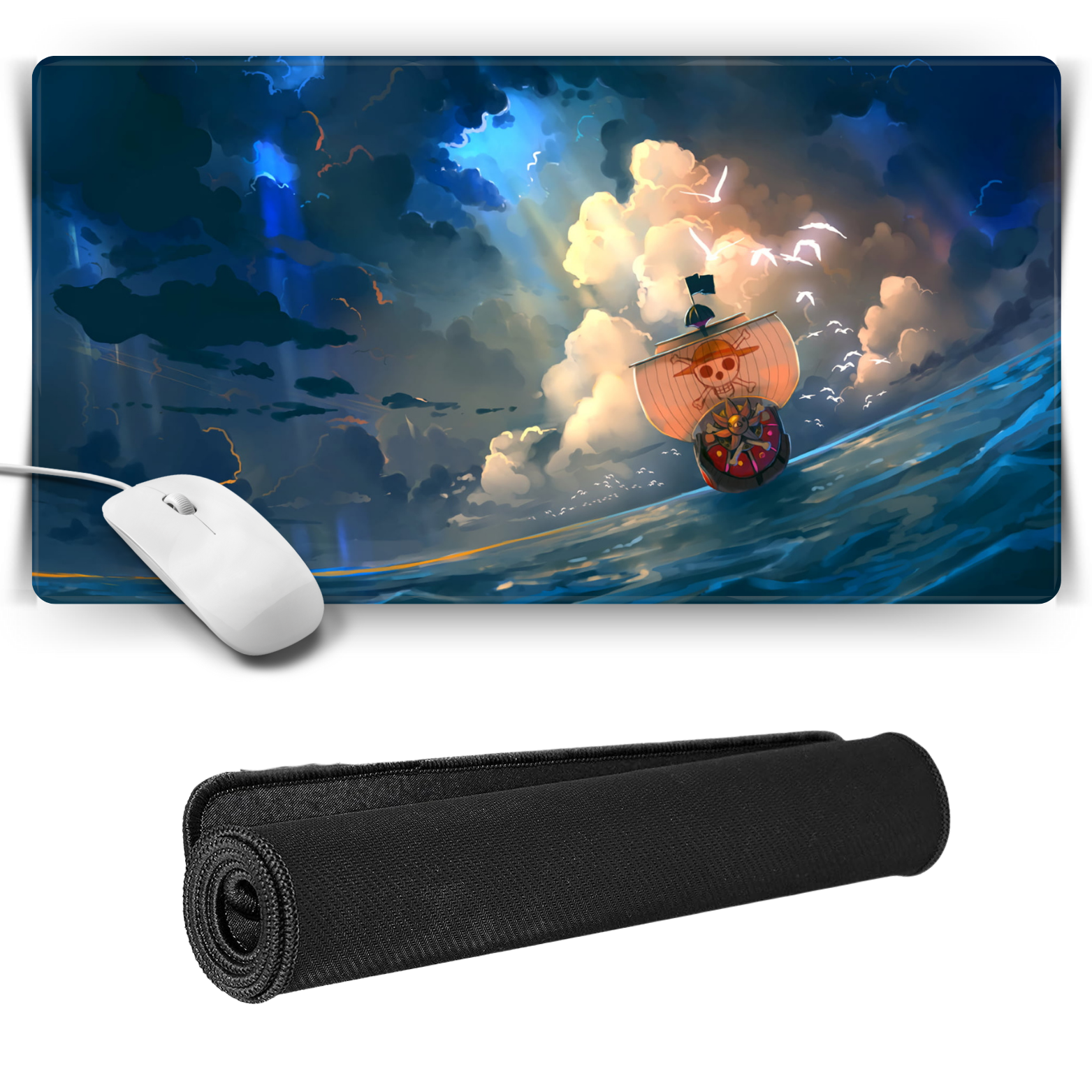 Replix Large One Piece Boad Anime Printed Mousepad with Smooth Mouse Control Mouse Pad for Laptop Mousepad