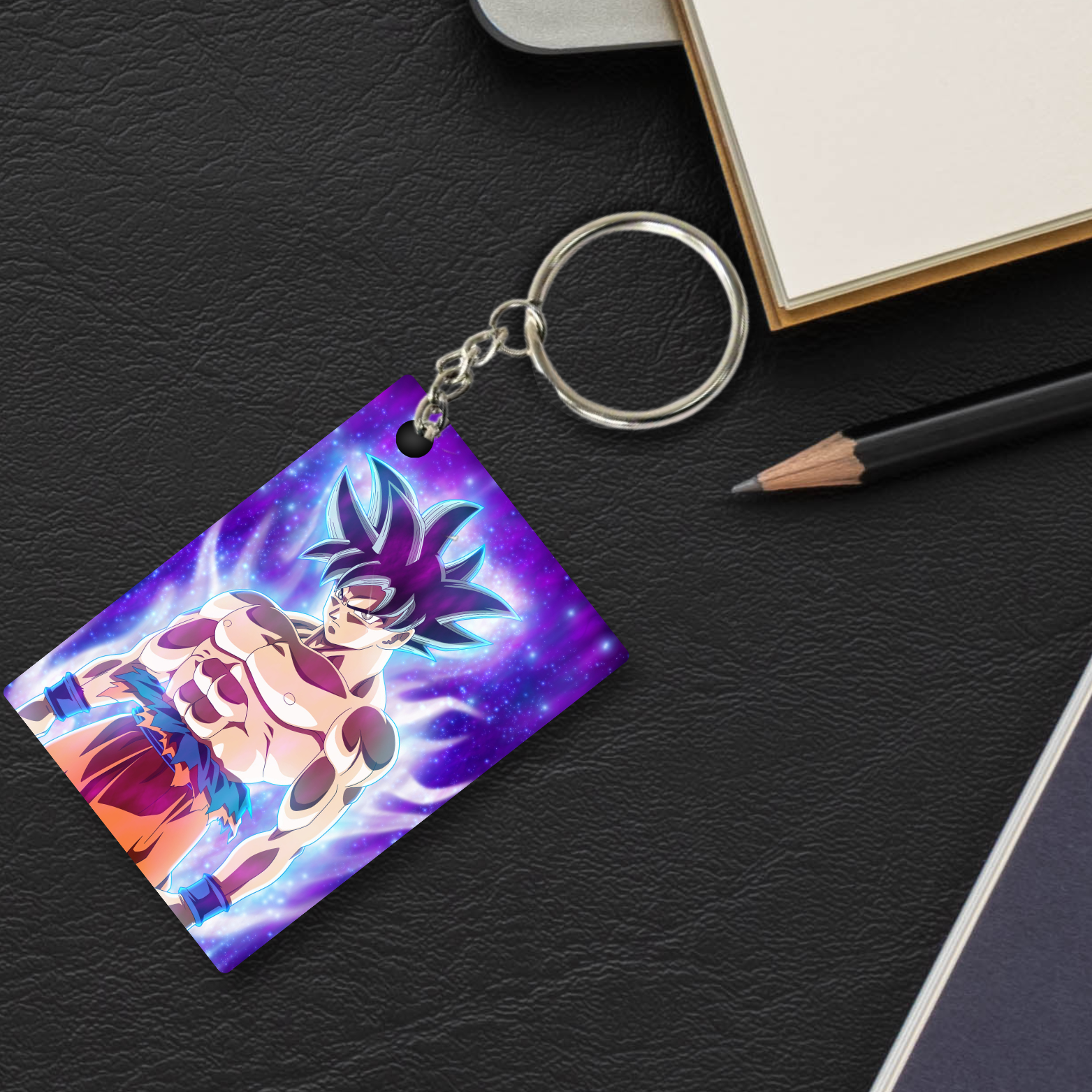 Replix Premium (Pack Of 4) Anime Printed Keychain For Bike, Scooty, Car, Acrylic Keyholder (DBZ)