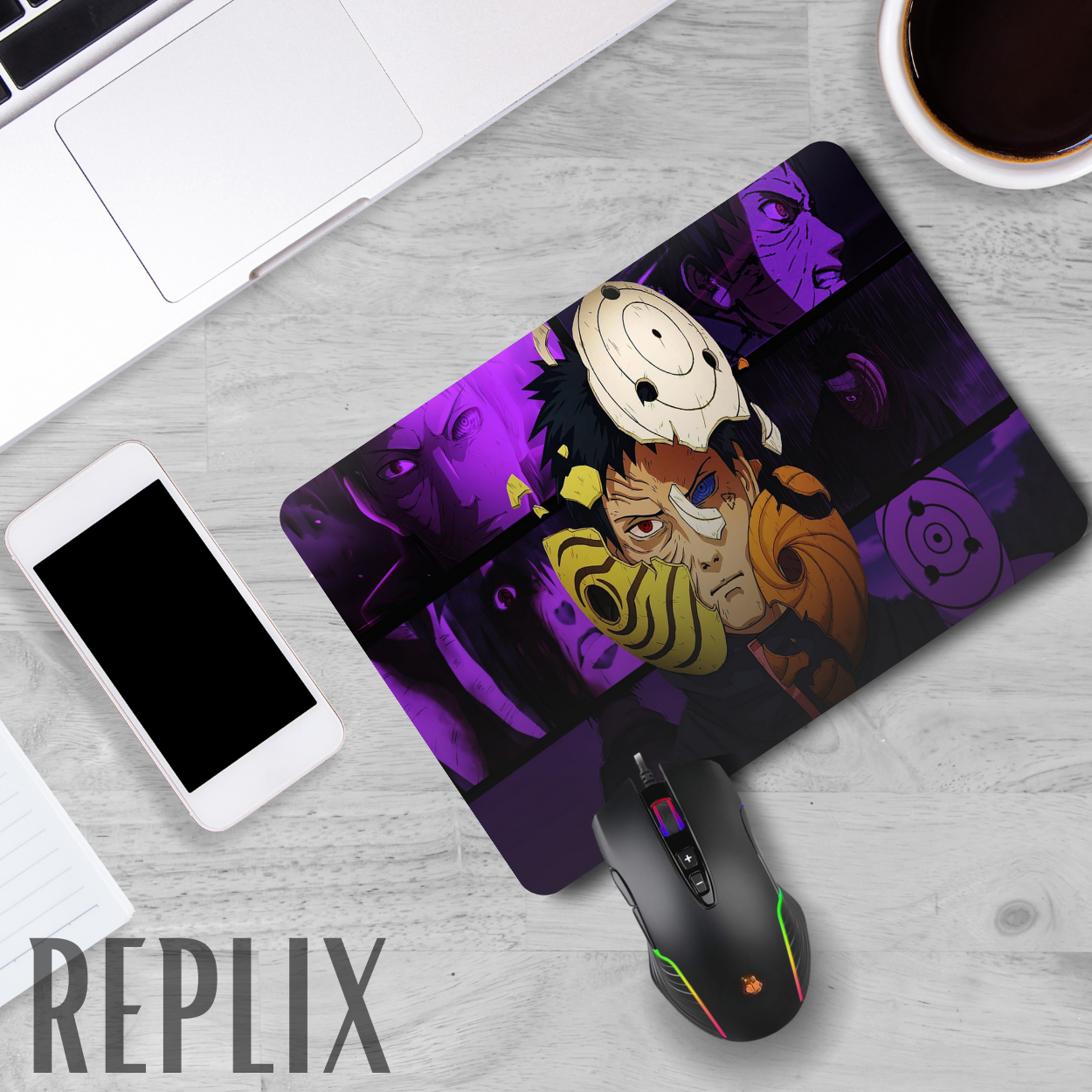 Replix Anime Mouse Pad (9 inch x 7 inch) - Purple Obito Printed Mousepad Mousepad