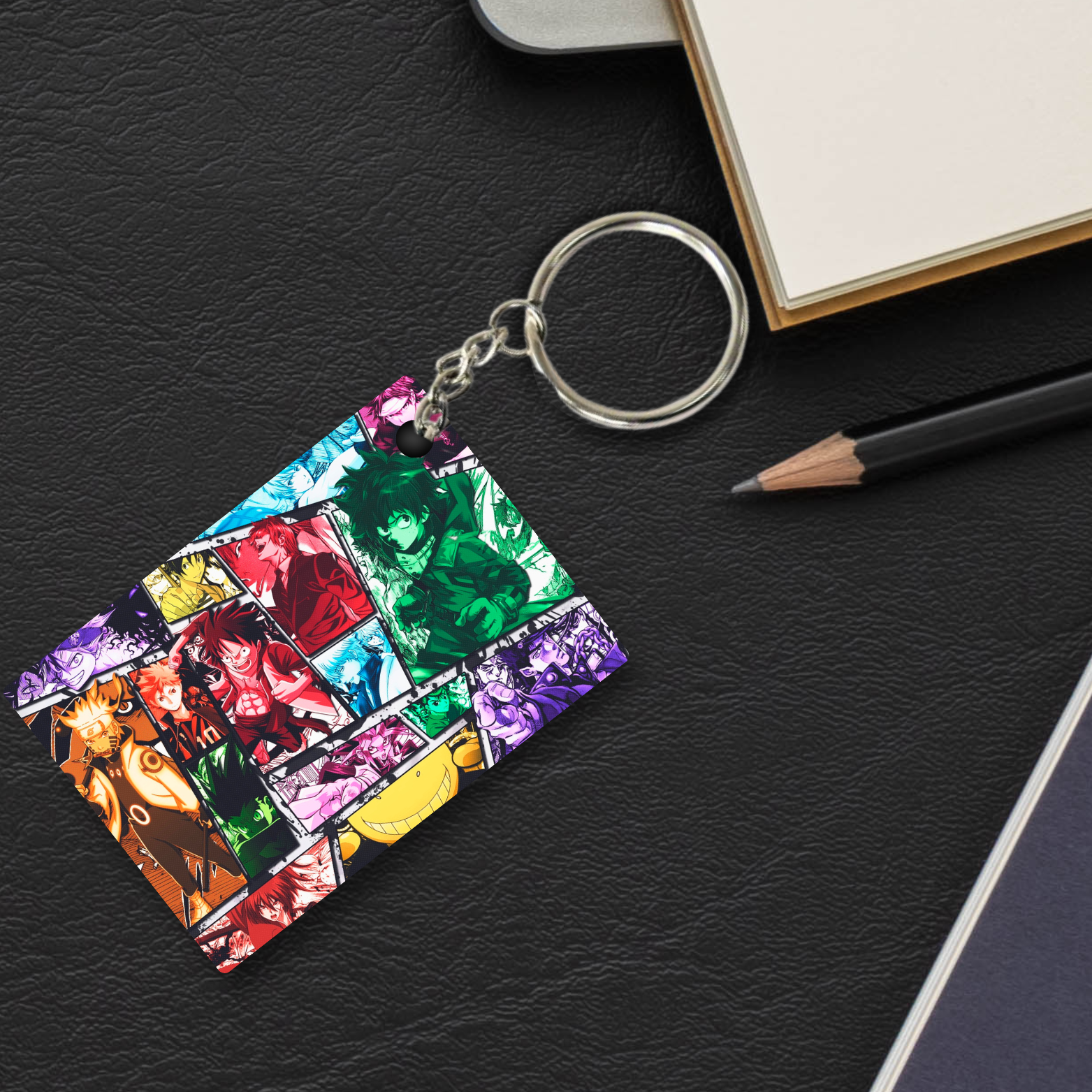 Replix Premium (Pack Of 4) Anime Printed Keychain For Bike, Scooty, Car, Acrylic Keyholder (Naruto 2)