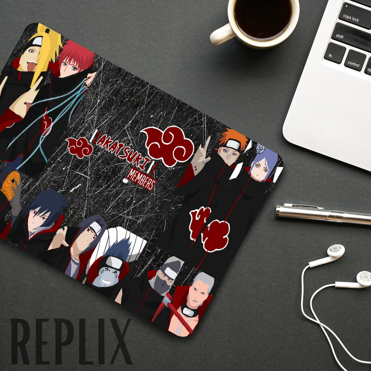 Replix Anime Mouse Pad (9 inch x 7 inch) - Akatsuki Team Printed Mousepad Mousepad