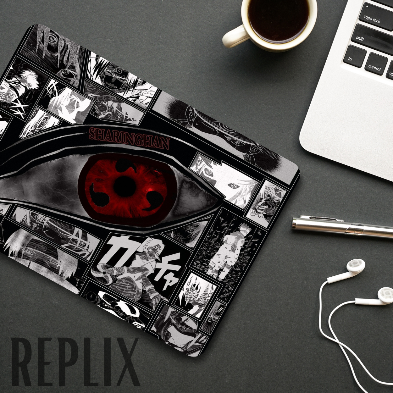 Replix Anime Mouse Pad (9 inch x 7 inch) - Sharingan Printed Mousepad Mousepad
