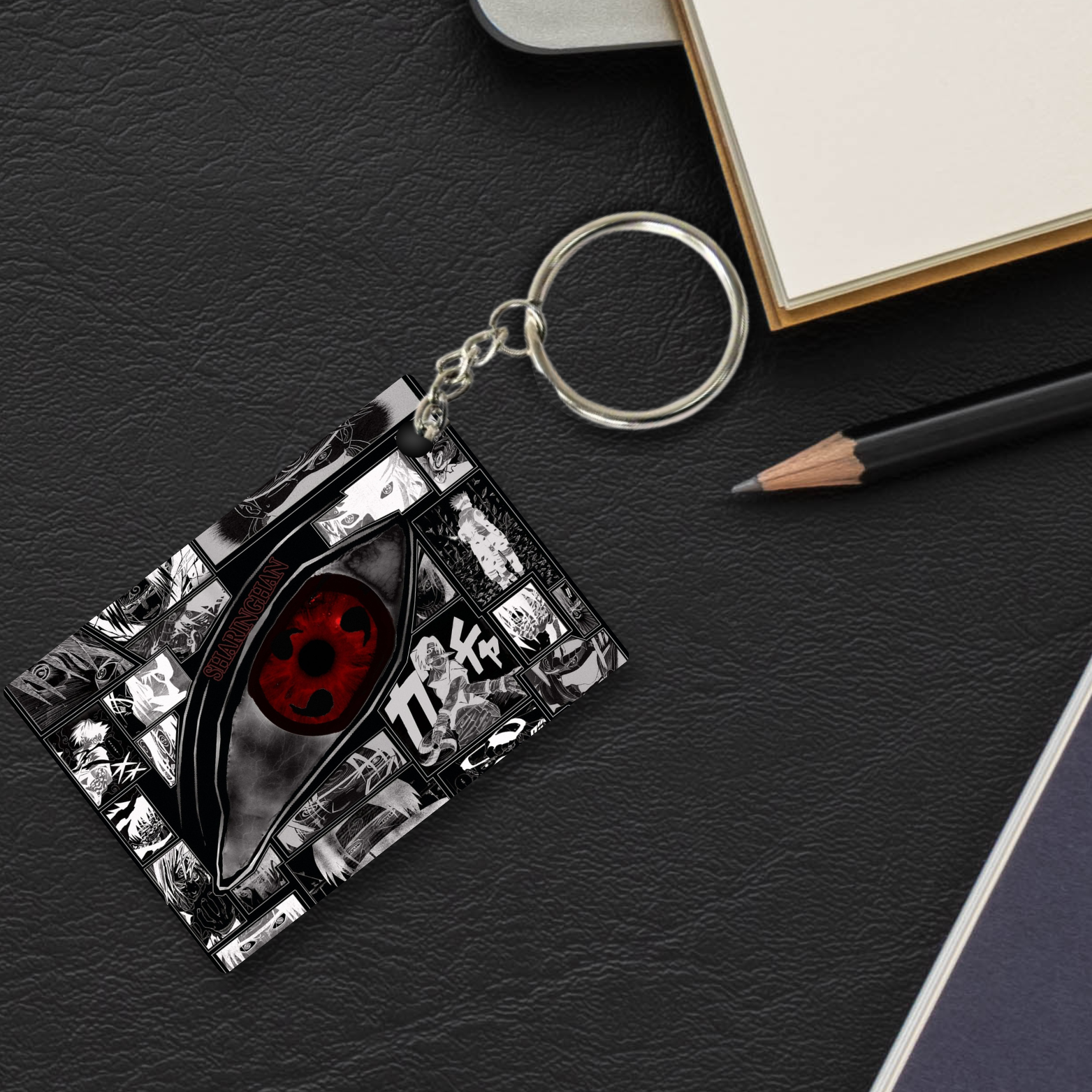 Replix Premium (Pack Of 4) Anime Printed Keychain For Bike, Scooty, Car, Acrylic Keyholder (Naruto 2)
