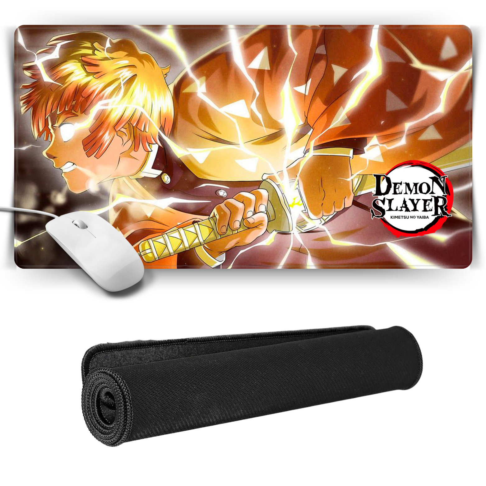 Replix Large Golden Zenitsu Anime Printed Mousepad with Smooth Mouse Control Mouse Pad for Laptop Mousepad