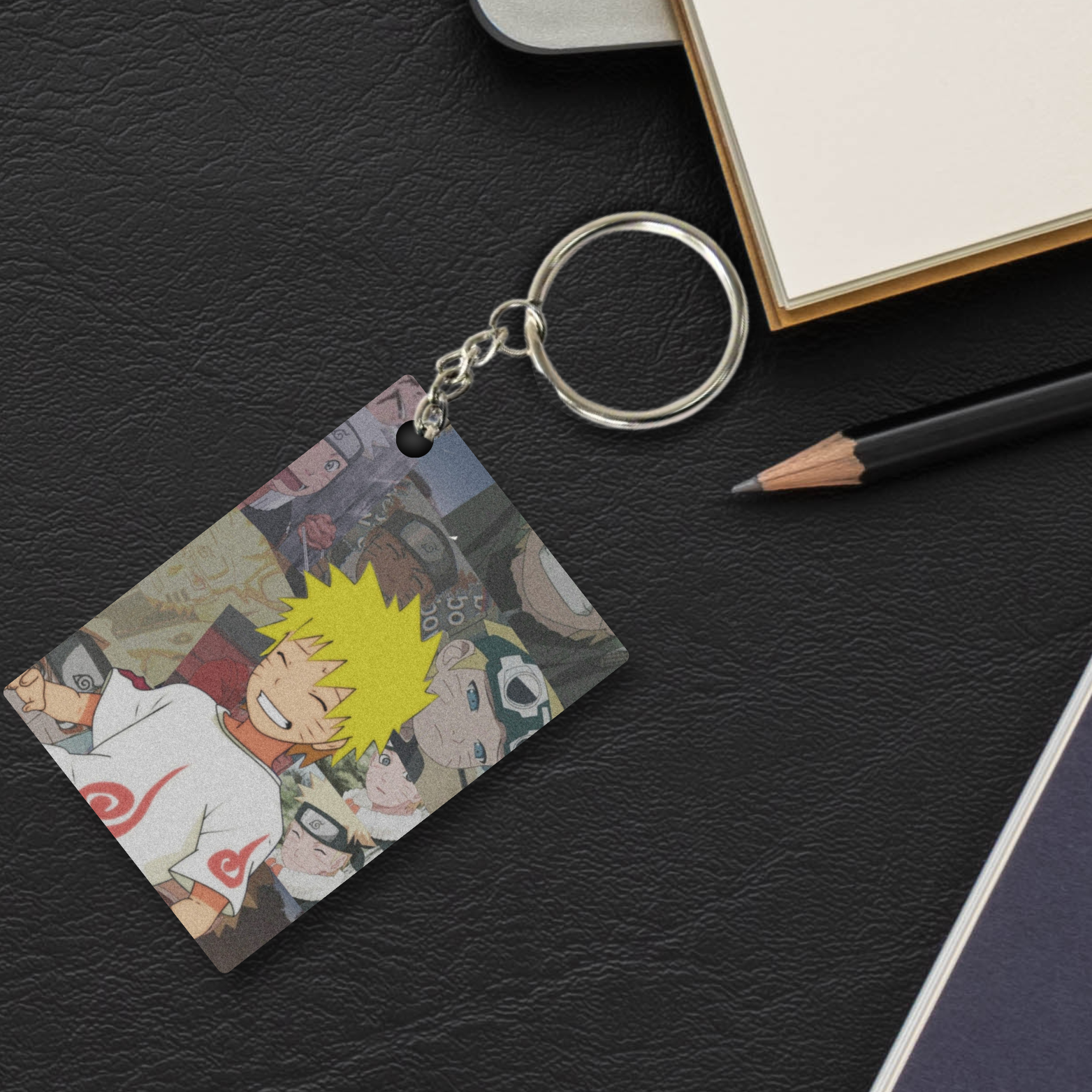 Replix Premium (Pack Of 4) Anime Printed Keychain For Bike, Scooty, Car, Acrylic Keyholder (Naruto 5)
