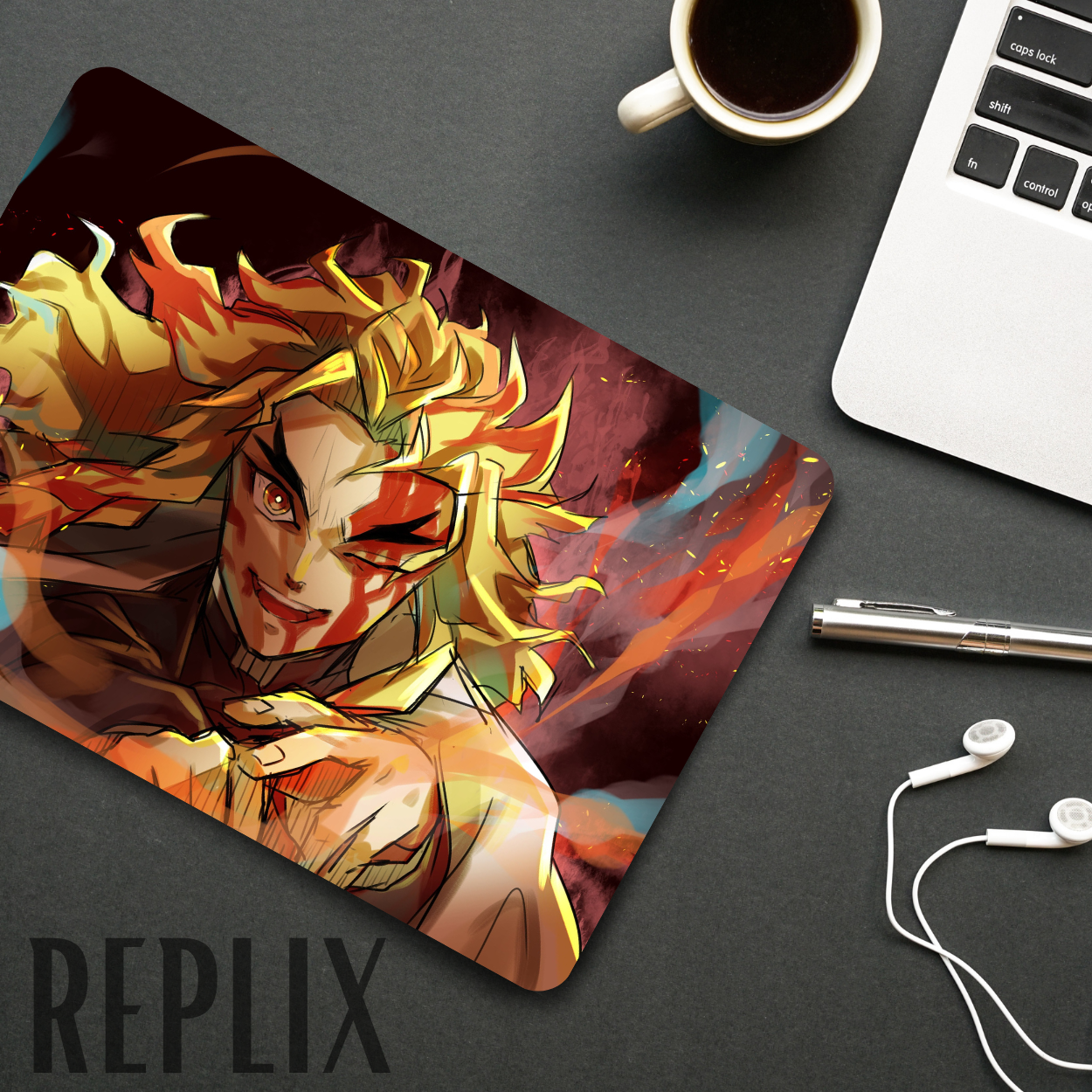 Replix Anime Mouse Pad (9 inch x 7 inch) - Rengoku Printed Mousepad