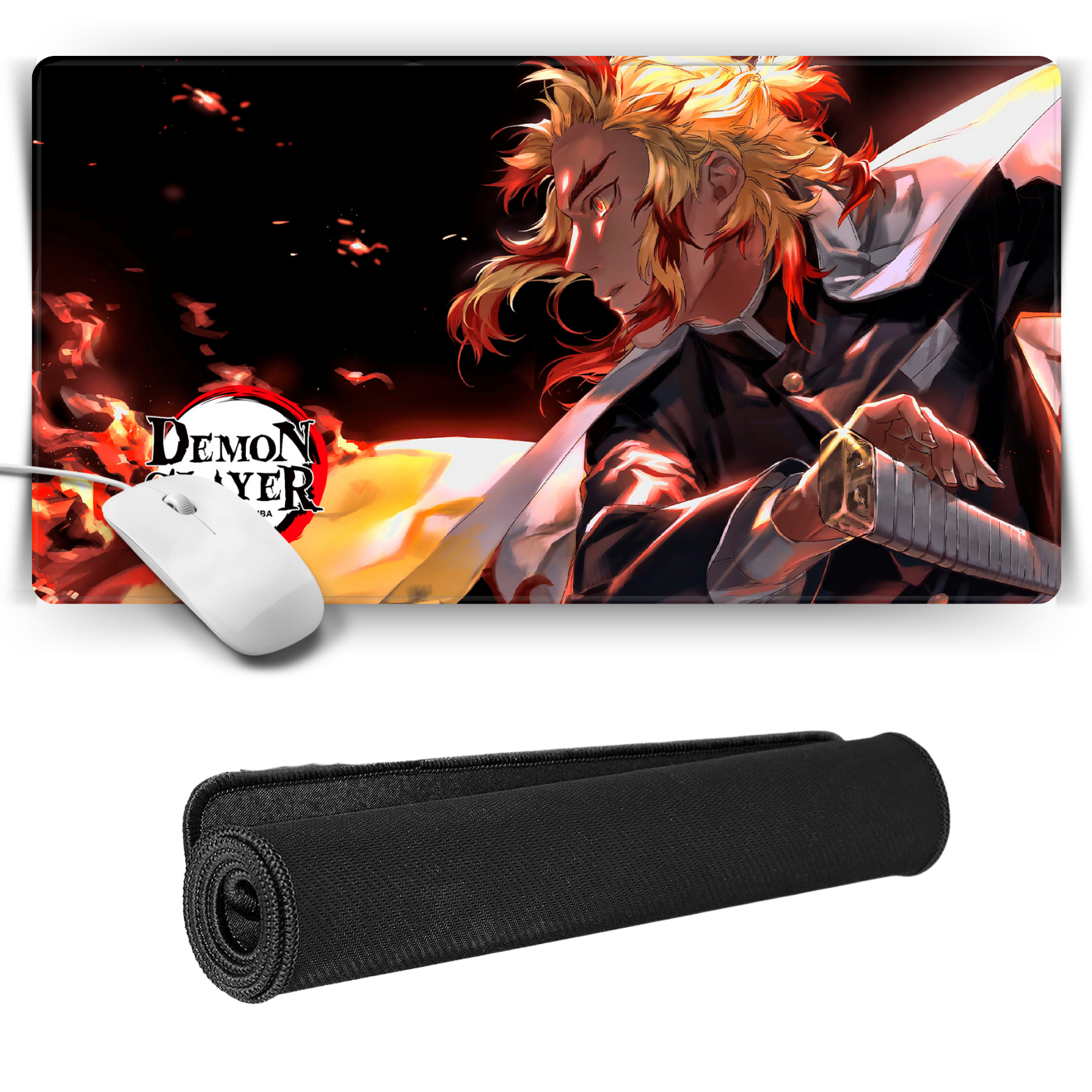 Replix Large Rengoku Anime Printed Mousepad with Smooth Mouse Control Mouse Pad for Laptop Mousepad
