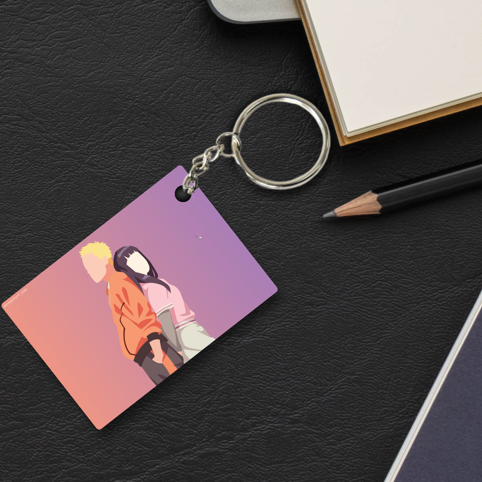 Replix Premium (Pack Of 4) Anime Printed Keychain For Bike, Scooty, Car, Acrylic Keyholder (Naruto 6)