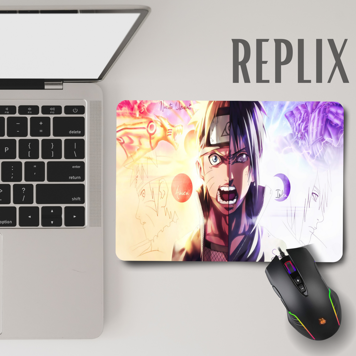 Replix Anime Mouse Pad (9 inch x 7 inch) - Naruto Sasuke 3 Printed Mousepad Mousepad