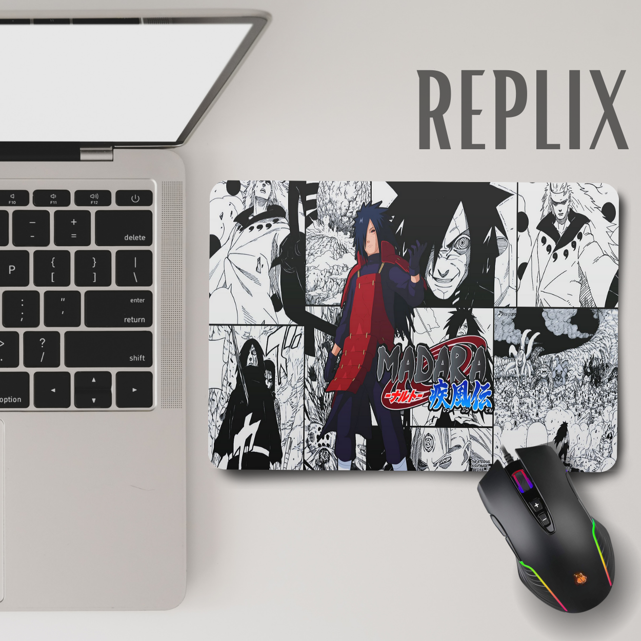 Replix Anime Mouse Pad (9 inch x 7 inch) - Madara Written Printed Mousepad Mousepad