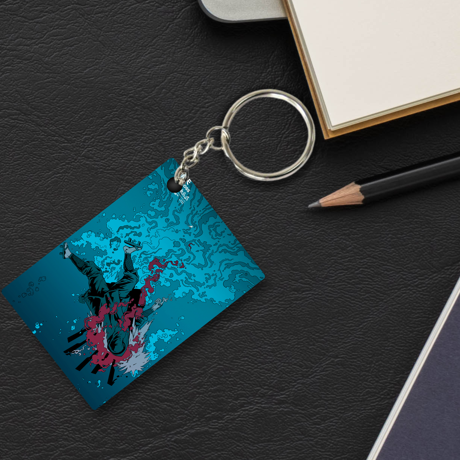 Replix Premium (Pack Of 4) Anime Printed Keychain For Bike, Scooty, Car, Acrylic Keyholder (Naruto 2)