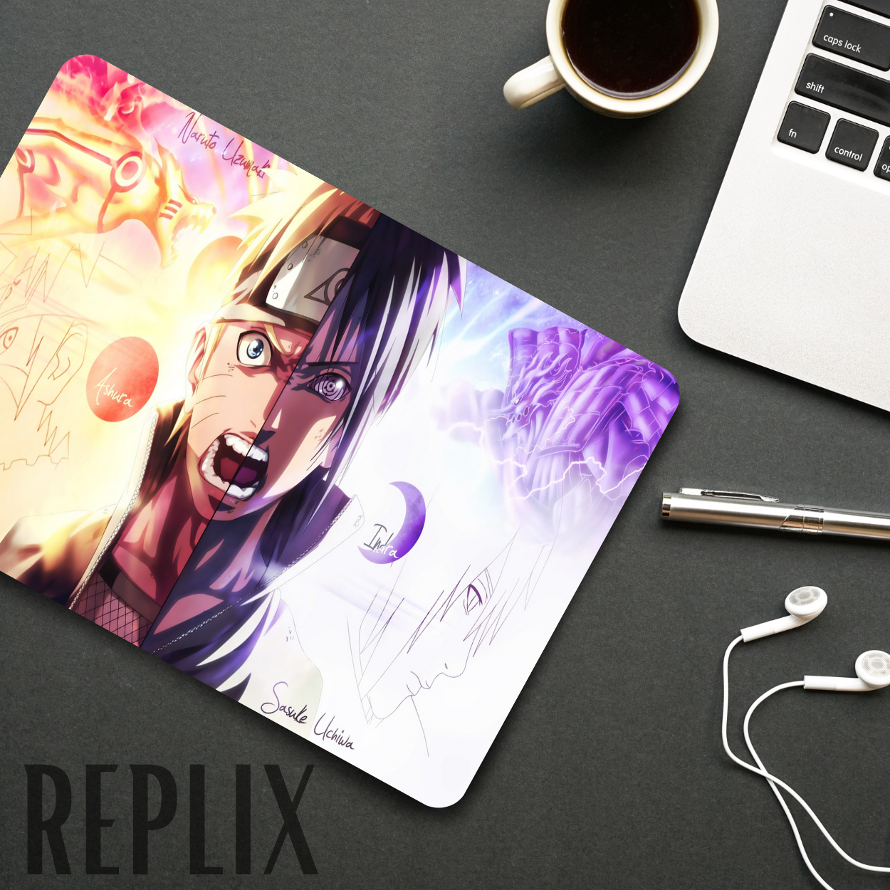 Replix Anime Mouse Pad (9 inch x 7 inch) - Naruto Sasuke 3 Printed Mousepad Mousepad