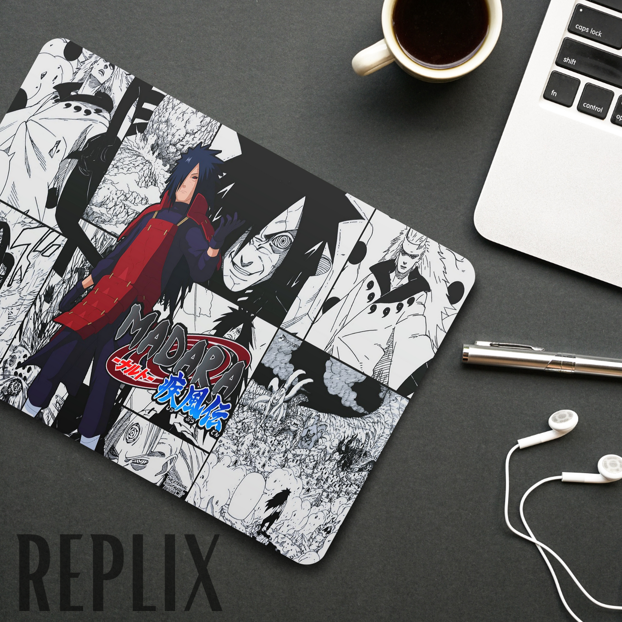 Replix Anime Mouse Pad (9 inch x 7 inch) - Madara Written Printed Mousepad Mousepad