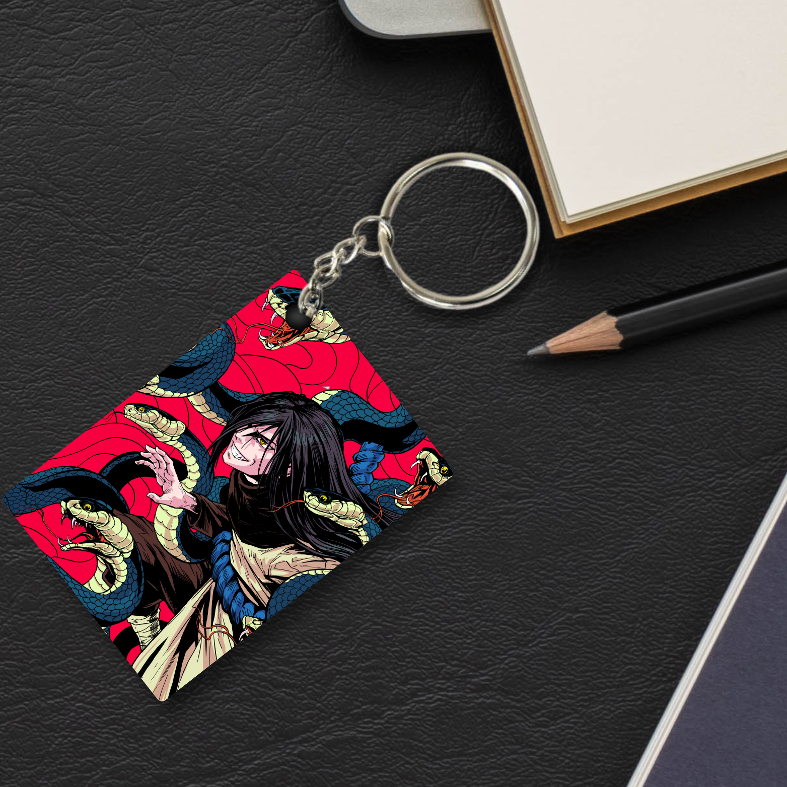 Replix Premium (Pack Of 4) Anime Printed Keychain For Bike, Scooty, Car, Acrylic Keyholder (Naruto 2)