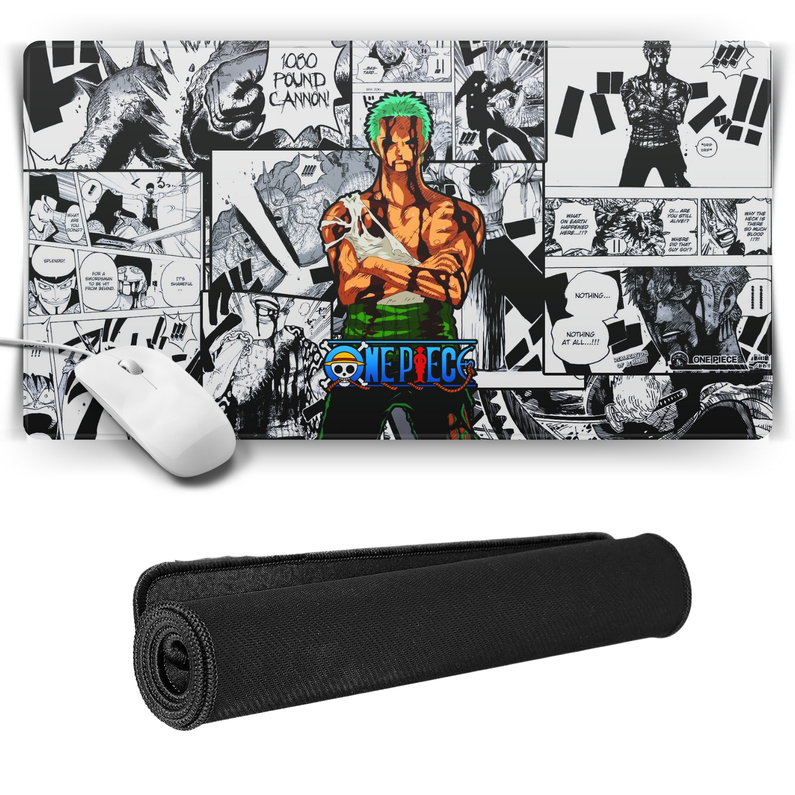 Replix Large Zoro Anime Printed Mousepad with Smooth Mouse Control Mouse Pad for Laptop Mousepad