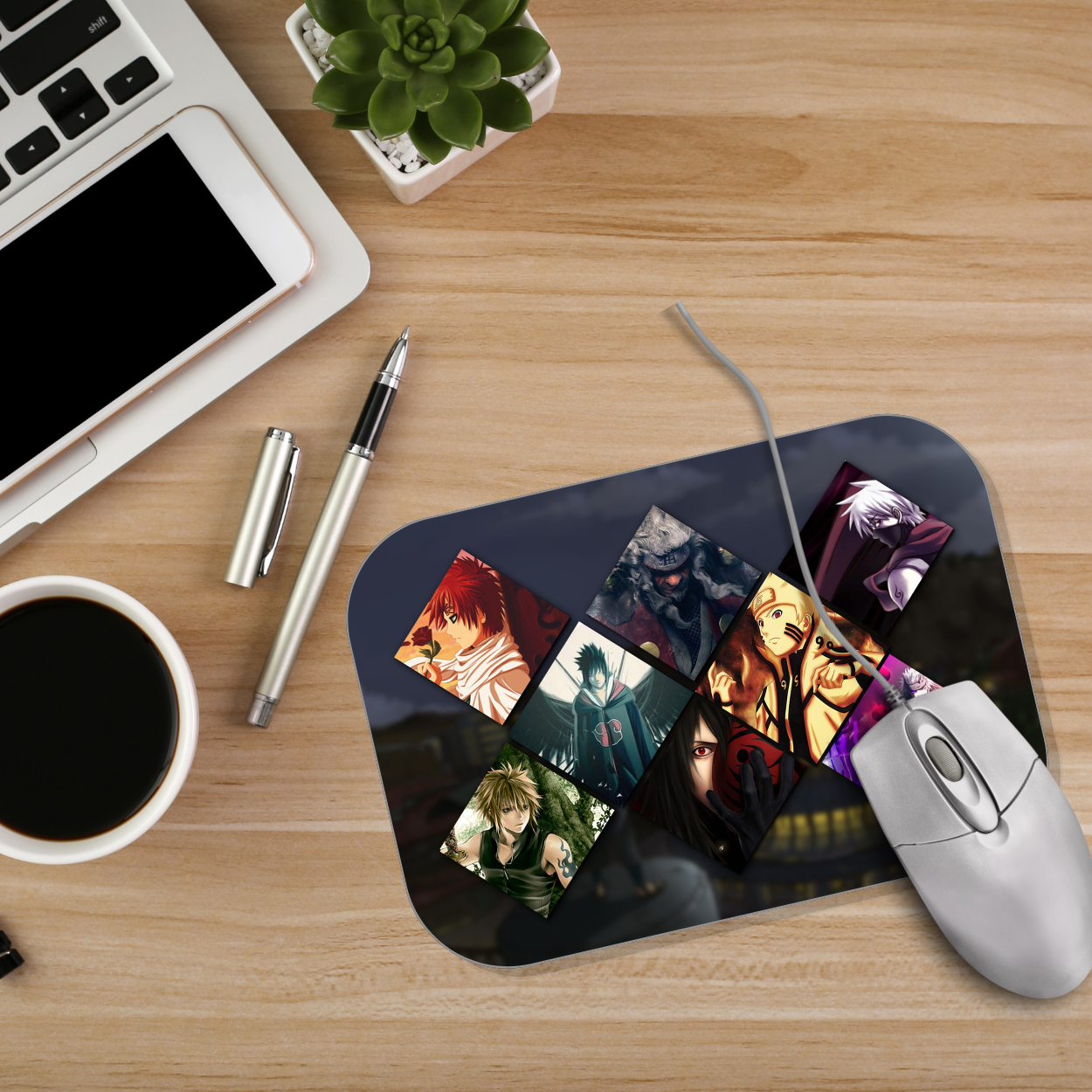 Replix Anime Mouse Pad (9 inch x 7 inch) - Naruto Mix Printed Mousepad Mousepad