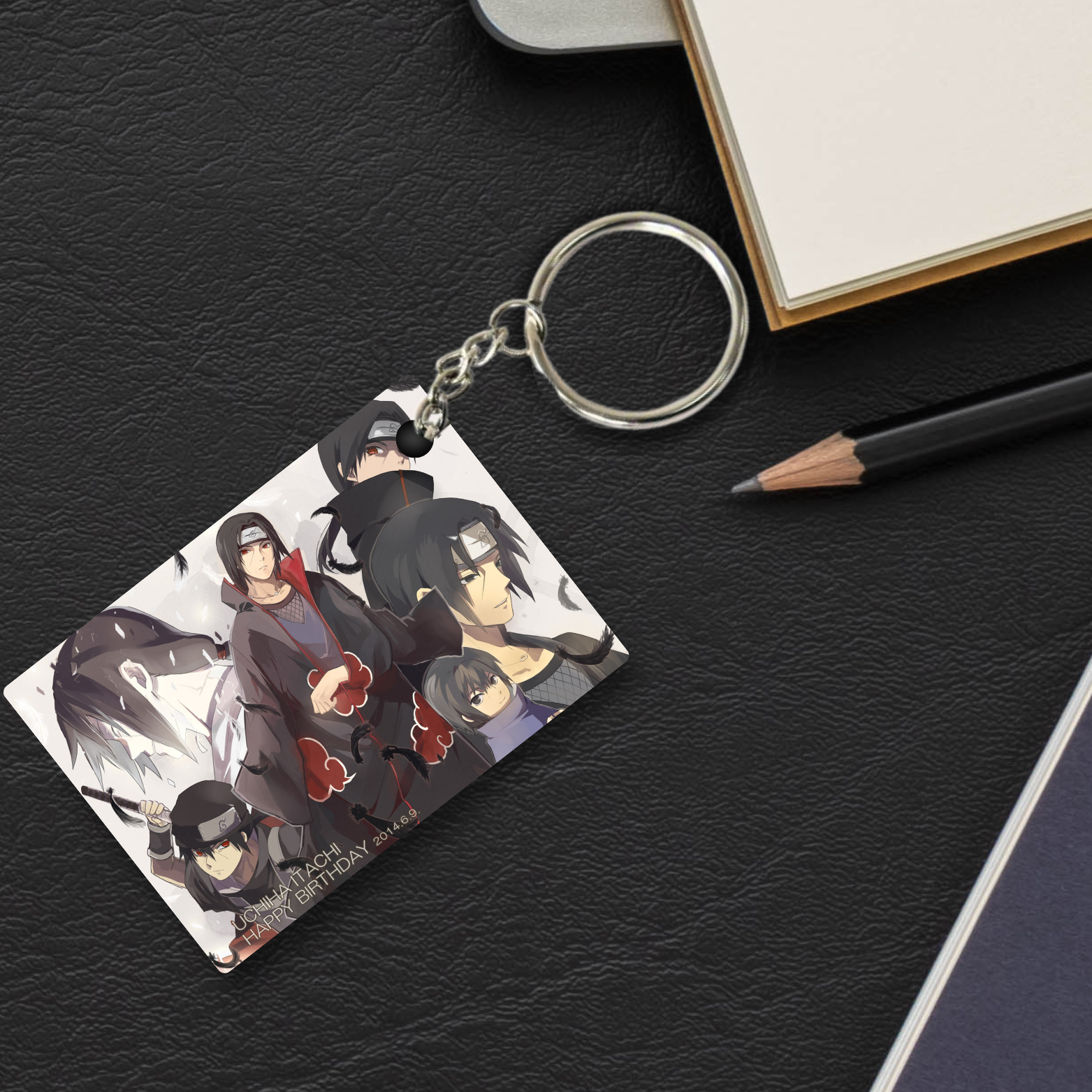 Replix Premium (Pack Of 4) Anime Printed Keychain For Bike, Scooty, Car, Acrylic Keyholder (Naruto 1 kc)