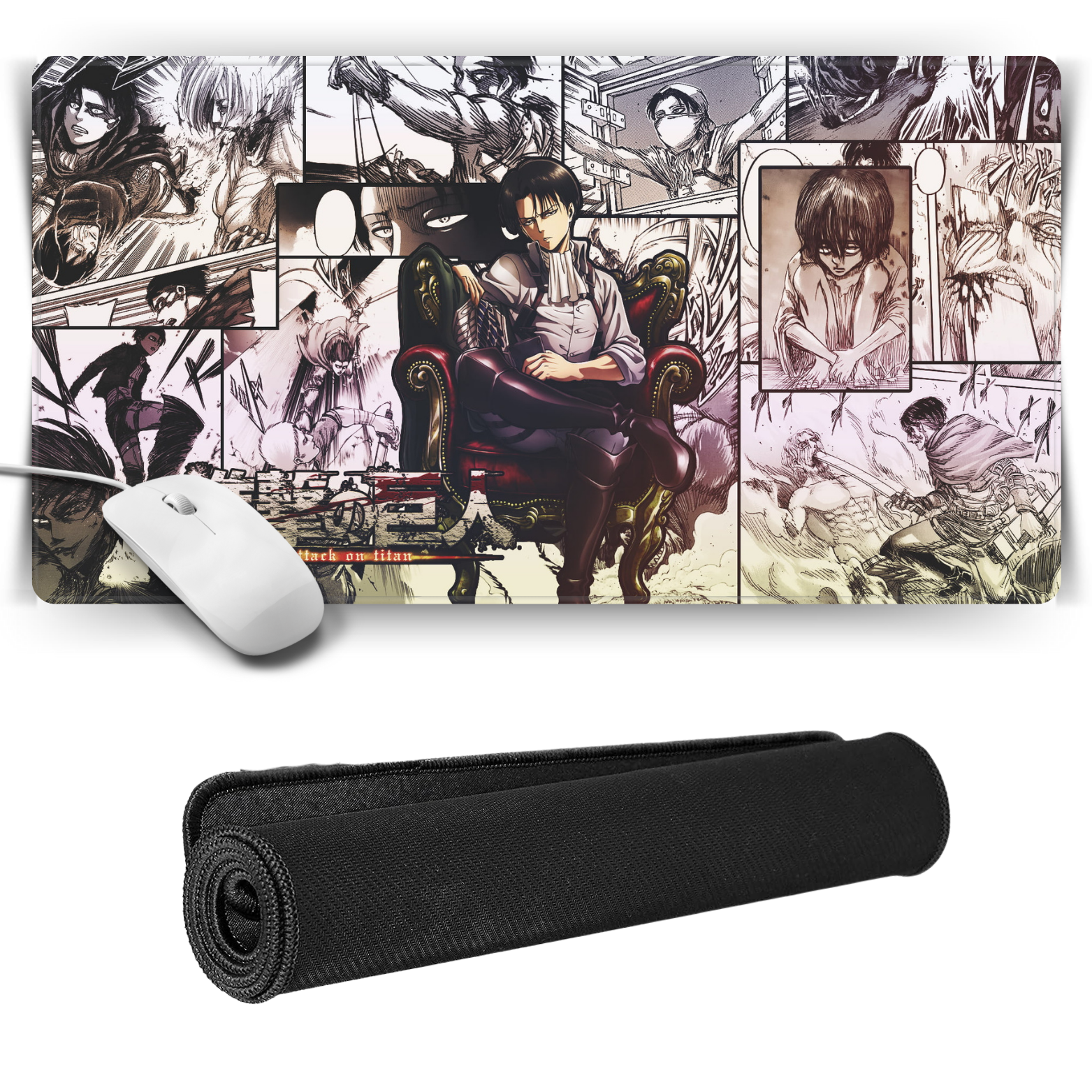 Replix Large Levi Anime Printed Mousepad with Smooth Mouse Control Mouse Pad for Laptop Mousepad