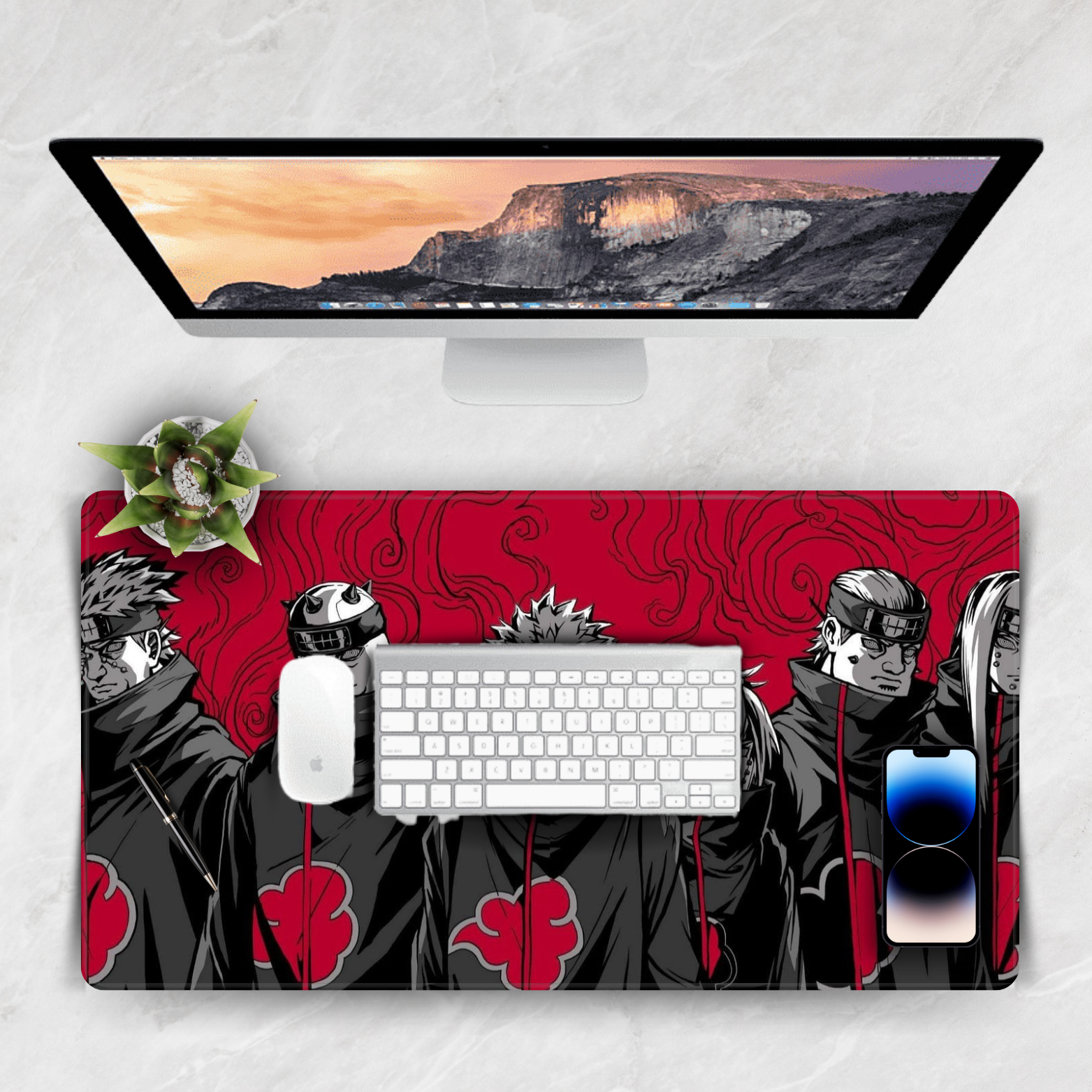 Replix Large Akatsuki Anime Printed Mousepad with Smooth Mouse Control Mouse Pad for Laptop Mousepad
