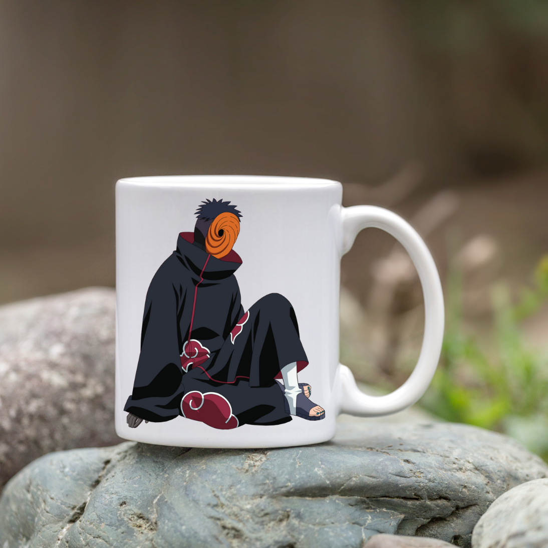 Replix Naruto Anime Printed Coffee Mug, White Ceramic Milk Mug Anime Printed, 350 ml for Gifting and Present (Obito 1)