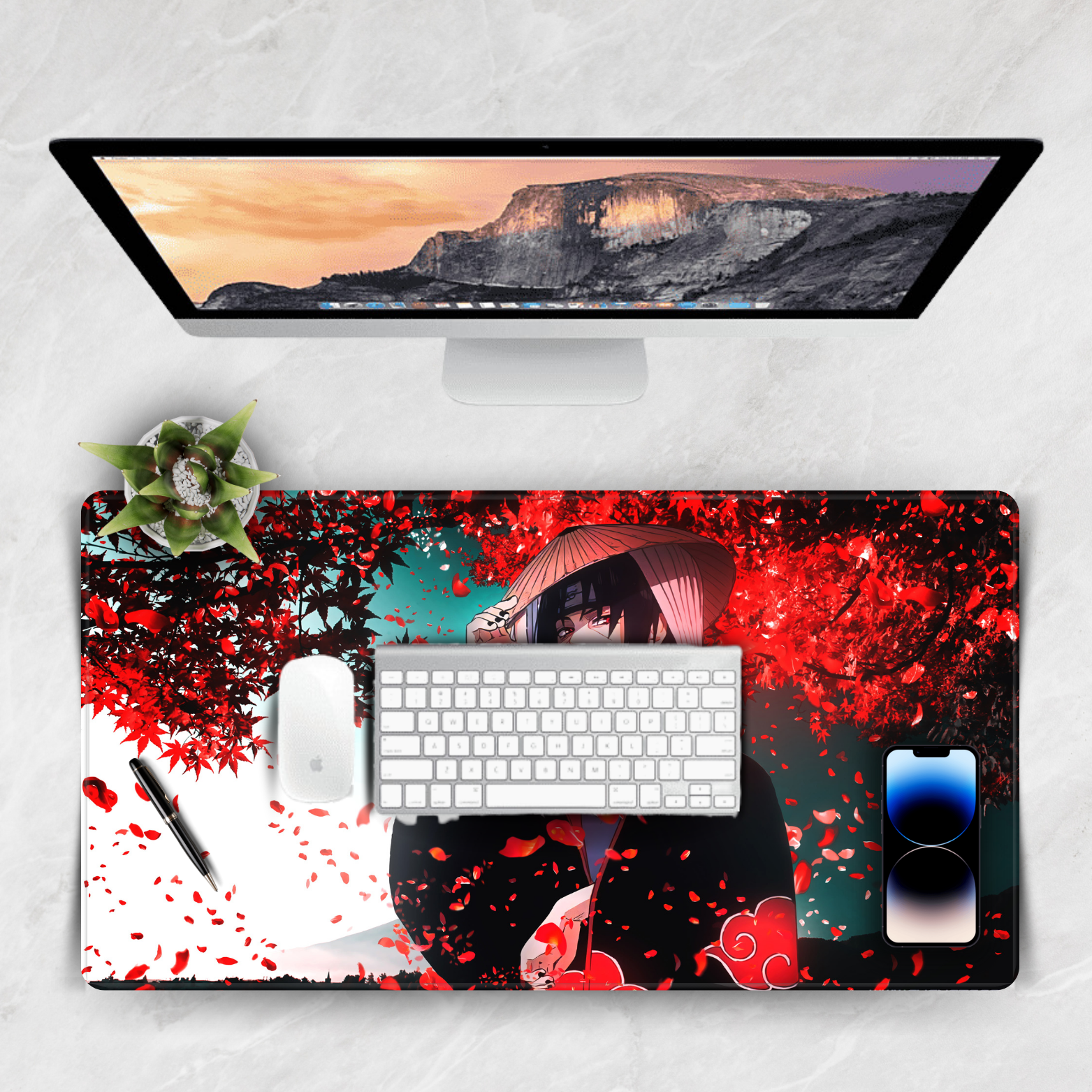 Replix Large Itachi 10 Anime Printed Mousepad with Smooth Mouse Control Mouse Pad for Laptop Mousepad