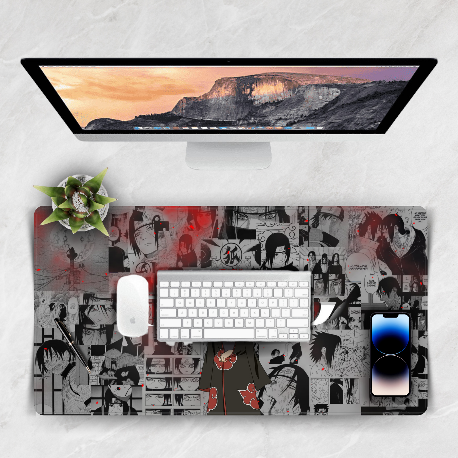Replix Large Itachi 5 Anime Printed Mousepad with Smooth Mouse Control Mouse Pad for Laptop Mousepad