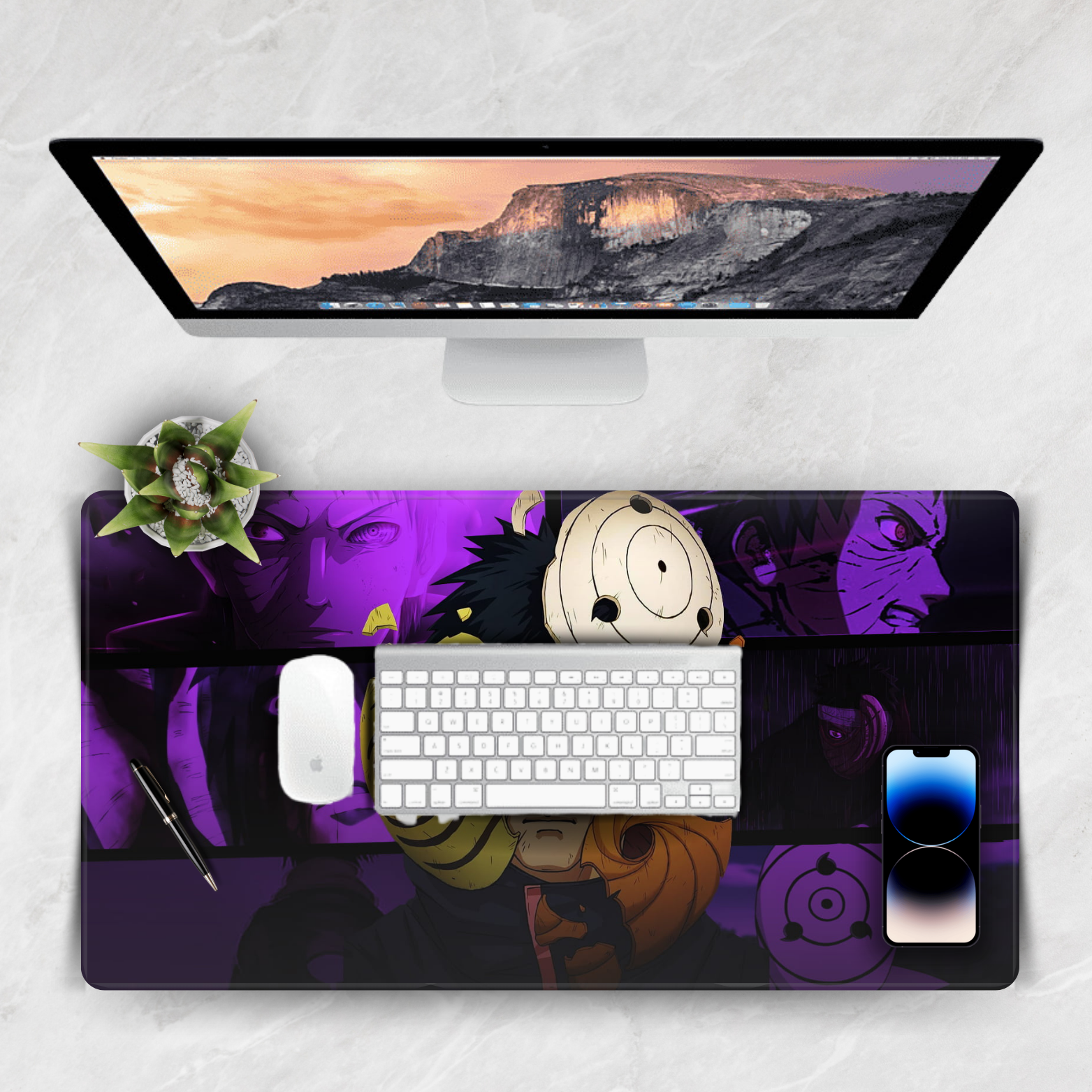 Replix Large Purple Obito Anime Printed Mousepad with Smooth Mouse Control Mouse Pad for Laptop Mousepad