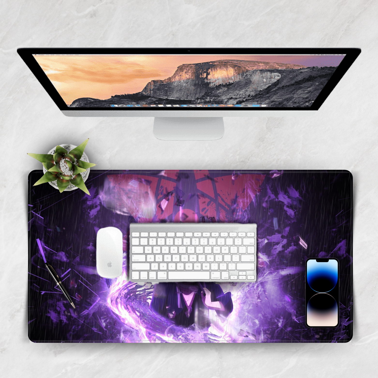 Replix Large Sasuke 1 Anime Printed Mousepad with Smooth Mouse Control Mouse Pad for Laptop Mousepad