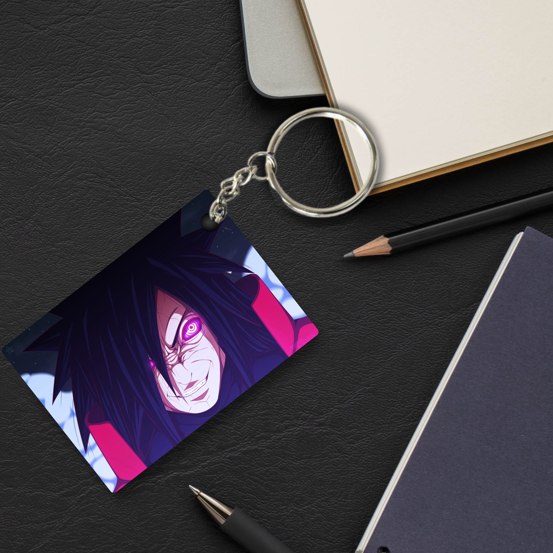 Replix Premium (Pack Of 4) Anime Printed Keychain For Bike, Scooty, Car, Acrylic Keyholder (Naruto 8)