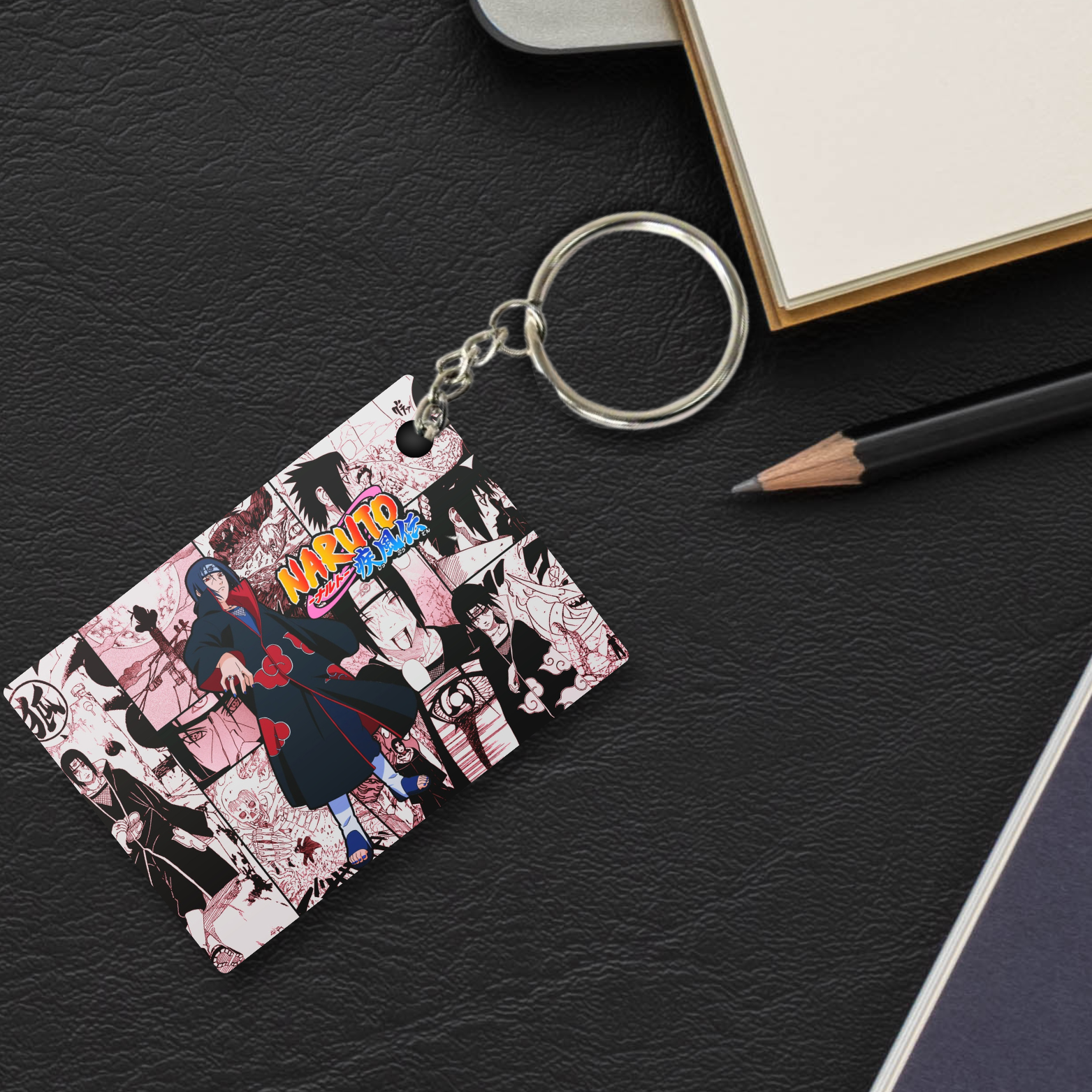 Replix Premium (Pack Of 4) Anime Printed Keychain For Bike, Scooty, Car, Acrylic Keyholder (Naruto 8)