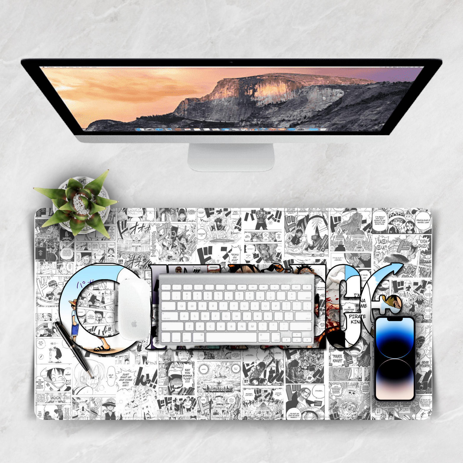 Replix Large One Piece Anime Printed Mousepad with Smooth Mouse Control Mouse Pad for Laptop Mousepad