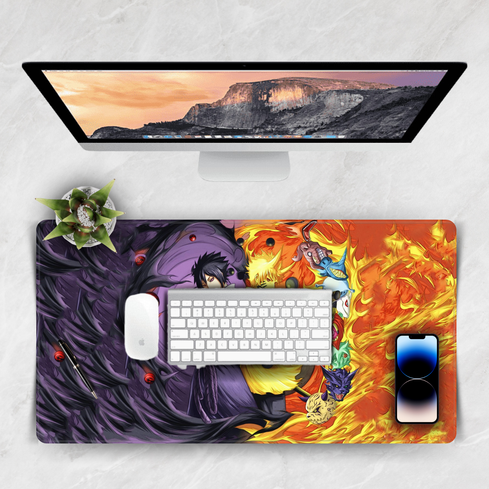 Replix Large Naruto-Sasuke Anime Printed Mousepad with Smooth Mouse Control Mouse Pad for Laptop Mousepad