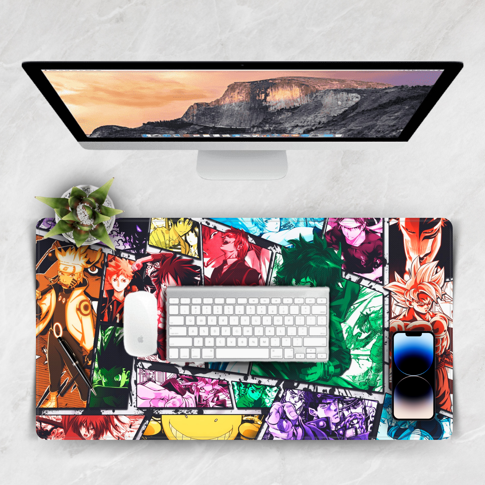 Replix Large Fight Anime Printed Mousepad with Smooth Mouse Control Mouse Pad for Laptop Mousepad